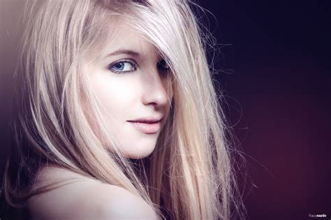 4518386 Blue Eyes Long Hair Pascal Martin Model Women Face