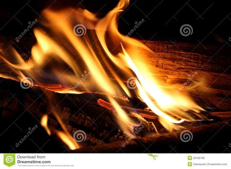Wood On Fire Stock Photo Image Of Cozy Grate Heater 20182708