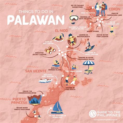 Palawan Map Things To Do Palawan Palawan Tour Philippines Travel