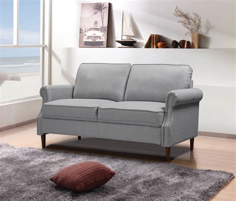 Style and personal expression thrive in smaller spaces—all it takes is a careful plan and small space furniture that fits your needs. Gray Loveseat, Modern Linen Farbic Sofas for Small Spaces ...
