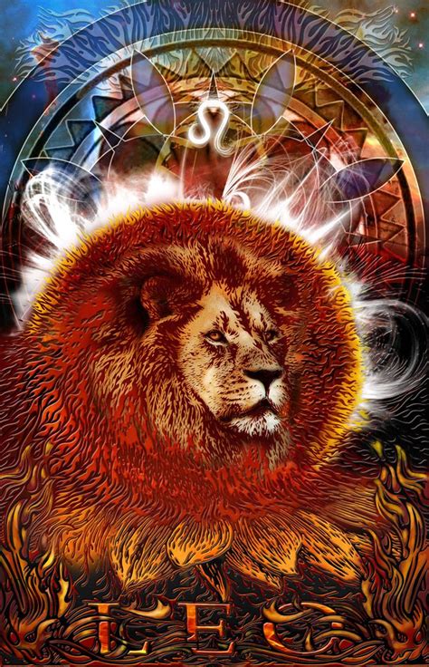 The Illustrated Zodiac Poster Series Zodiac Leo Art Fire Zodiac