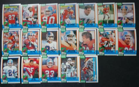 1990 Topps Denver Broncos Team Set Of 19 Football Cards Denverbroncos