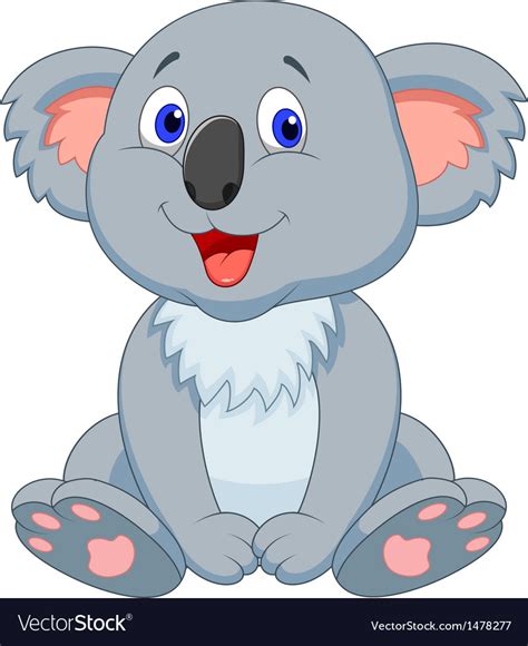 Cute Koala Cartoon Royalty Free Vector Image Vectorstock