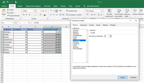 C Mo Calcular Porcentaje En Excel