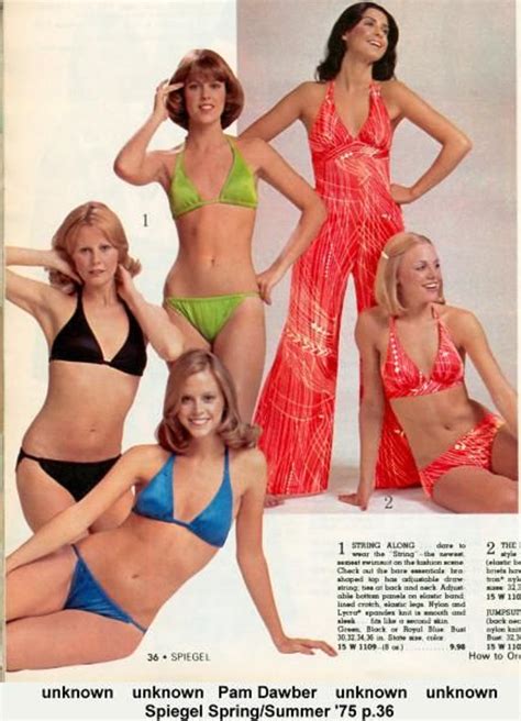 Pam Dawber Middle Modeling The Green Bikini From The Spiegel Catalog