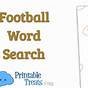 Football Word Search Printable