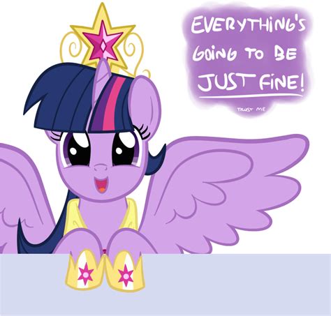 Everythings Just Fine Trust Me Twilight Sparkle Smile Png Clipart