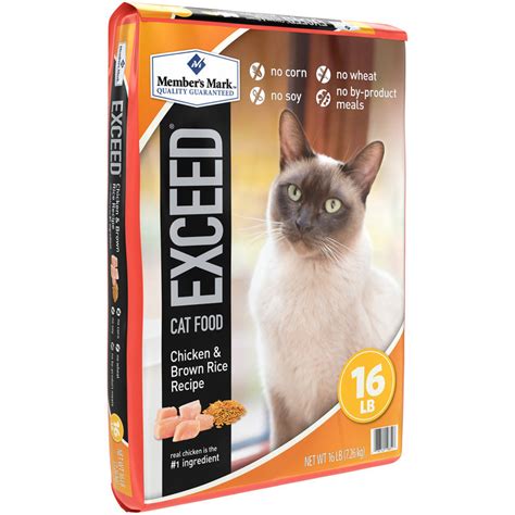 These are the best dry and wet cat foods you can buy. Member's Mark™ Exceed® Chicken & Brown Rice Recipe Cat ...