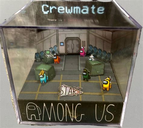 Among Us 3d Cube Diorama Ai Cases Sculpture Art And Collectibles