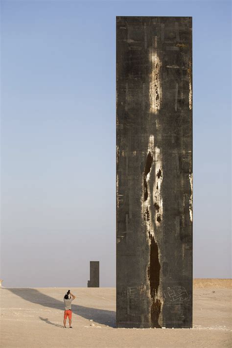 Richard Serras East Westwest East Rises In The Qatari Desert Archdaily