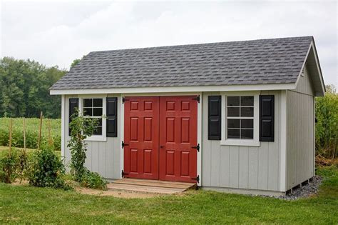 Jerry built this neat work shed using my 8x10 barn shed plans. 10x18 Fairmont Storage Shed Kits - YardCraft