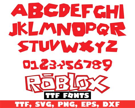Roblox Font Easy To Use Ttf Roblox Font File Roblox Svg Etsy Hong Kong