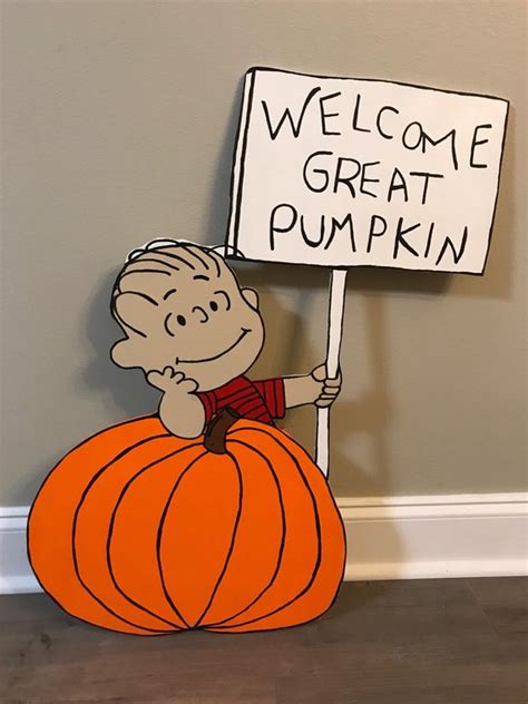 Welcome Great Pumpkin Linus Charlie Brown Peanuts Snoopy Fall
