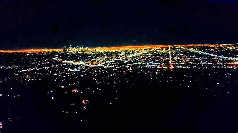 Los Angeles City Lights At Night View From Griffith