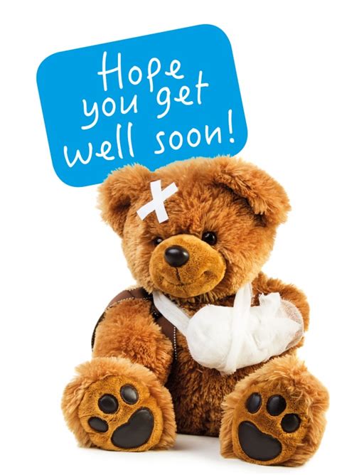 Hope You Get Well Soon Little Teddybear Get Well Soon Cards Quotes ️