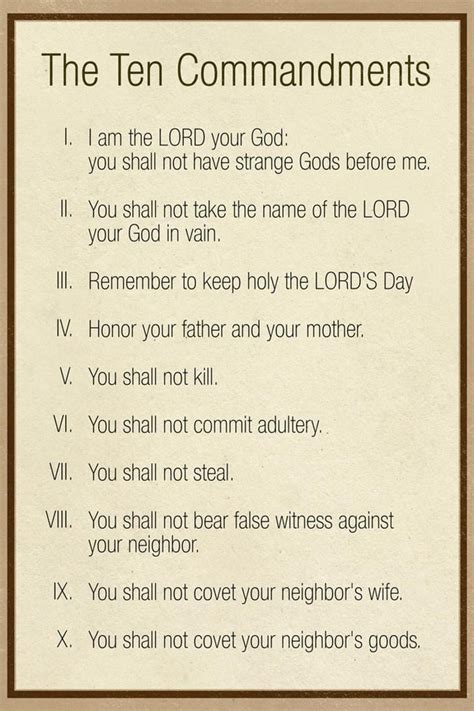 10 Commandments Kjv Printable Printable Template
