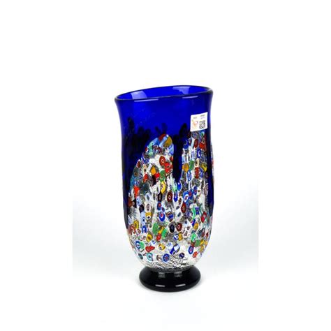 Murrina Millefiori Technique Glass Vase By Imperio Rossi For Made Murano Glass 2019 Chairish