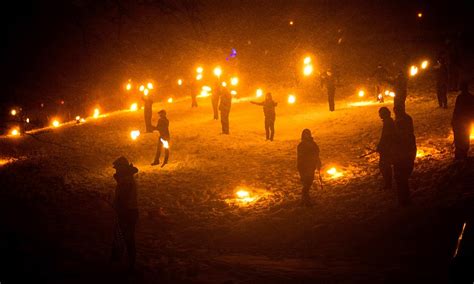 Imbolc Festival 2012 Pagan Sun Worshippers Battle Winter With Fire In