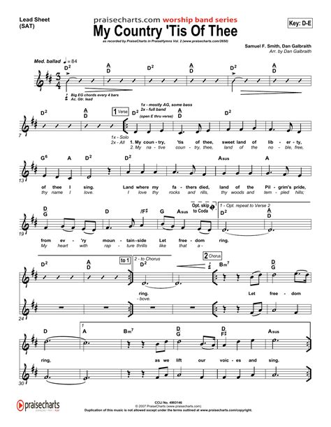 My Country Tis Of Thee Orchestration Sheet Music Dan Galbraith