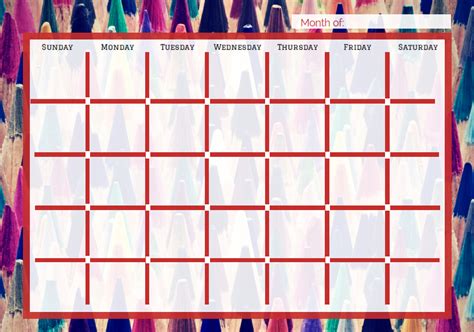 Printable Calendar Example Templates At Allbusinesstemplatescom Free