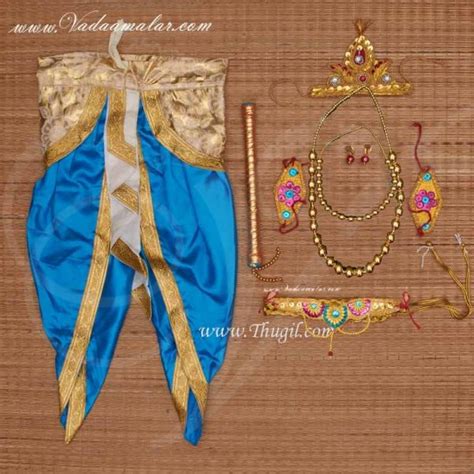 Krishna Dress Costume For Kids With Accessories Fancy Dress