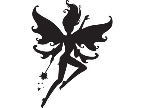 Fairy Silhouette Stencil Clip Art Hada Png Download 600450 Free
