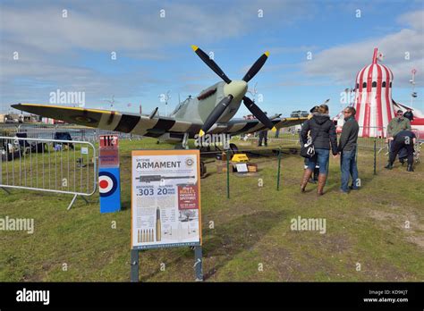 Spitfire Static Display At Southport Air Show Stock Photo Alamy