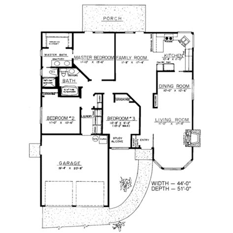 Traditional Style House Plan 3 Beds 2 Baths 1477 Sqft Plan 303 437