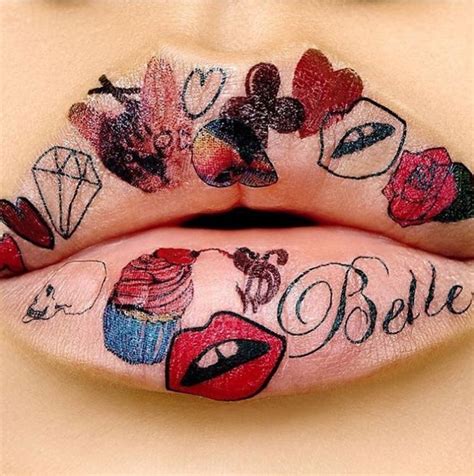 50 Lip Art Designs You Should See Before Halloween Lip Tattoos Lip