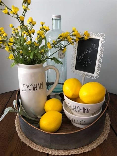 Ideas to add yellow, lemons and summer into your decor. Pin by casa_563 on RAE DUNN | Lemon kitchen decor, Lemon ...