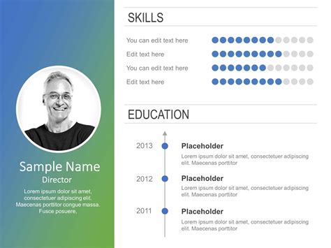 Employee Resume 7 Powerpoint Template