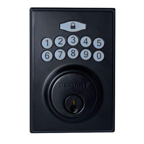 Defiant Square Kw1 Cylinder Keyless Entry Electronic Keypad Deadbolt In