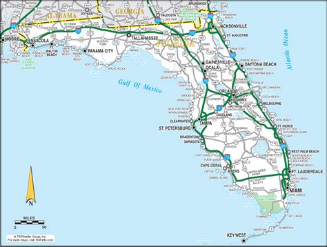 Florida Road Map | Florida road map, Map of florida, Florida state map