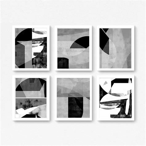 Set Of 6 Prints Abstract Painting Digital Download 6 Posters Inspire