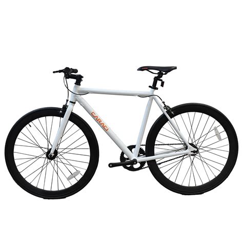 Caraci Fixie Bike Fixed Gear Single Speed Road Bike 27 White Bicycle