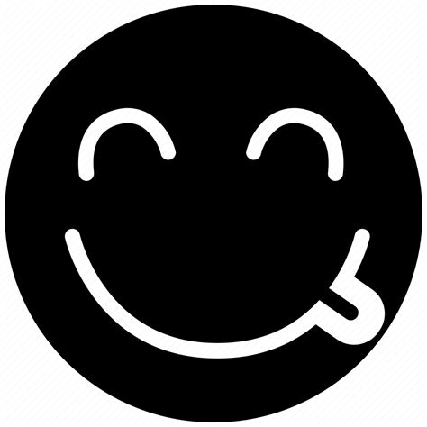 Delicious Emoji Happy Satisfied Smile Tongue Icon Download On