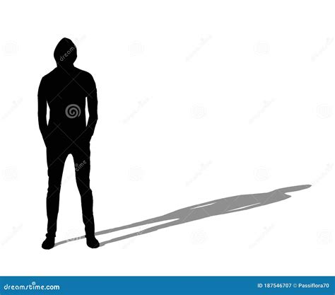 Man And His Shadow Stock Vector Illustration Of Dark 187546707