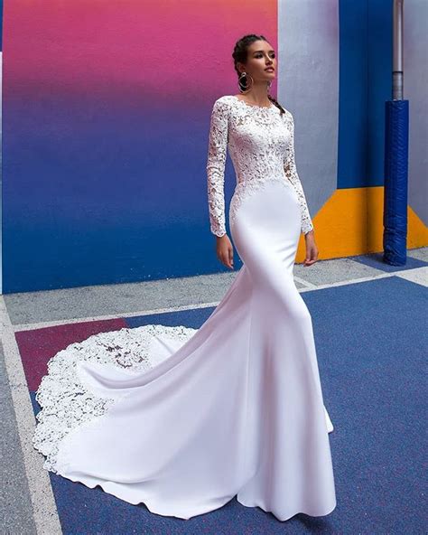 You will get a happy unexpected prize! Mermaid Long Sleeve Wedding Dress 2019 Gorgeous Lace ...