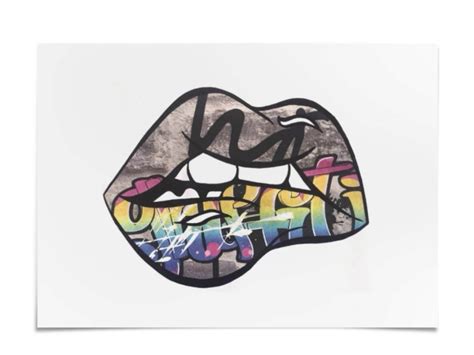 Pop Art Graffiti Lips Poster A3 A2 Etsy