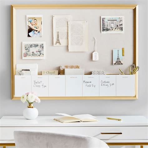 Pinboard With Dry Erase Calendar Cubby Pbteen Home Office Design Home
