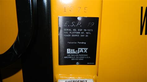 Bil Jax Esp 19 Self Propelled Man Lift 19 Height 24v Built In Battery