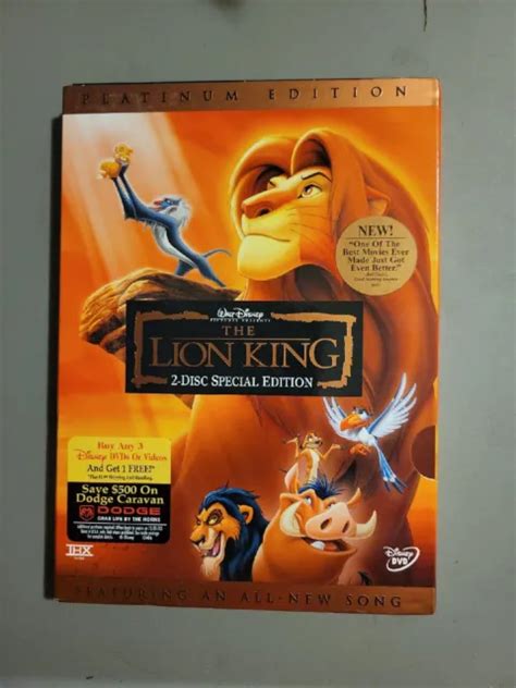 The Lion King Disc Dvd Special Platinum Edition Disney Free Shipping Picclick