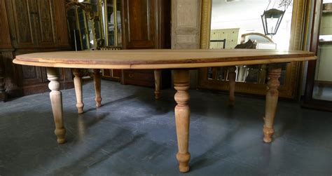 Very Large 9 Faded Mahogany Round Dining Table On Eight Turned Feet
