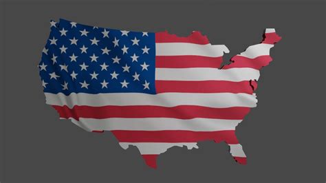 United States Of America Usa Map 3d Model Cgtrader