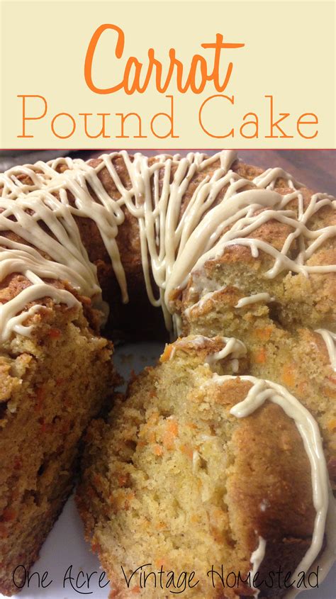 Carrot Pound Cake ⋆ Vintage Mountain Recipe Carrot Desserts Pound