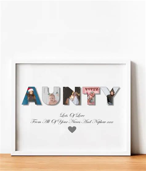 Personalised Aunty Photo Gift Abc Prints