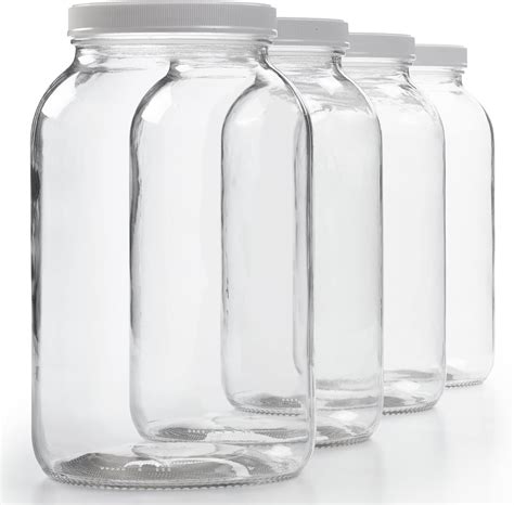 Amazon Com Wide Mouth Gallon Glass Jar With Lid Glass Gallon Jar