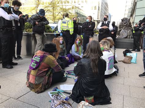 Extinction Rebellion Nine Women Charged After Canary Wharf Protest
