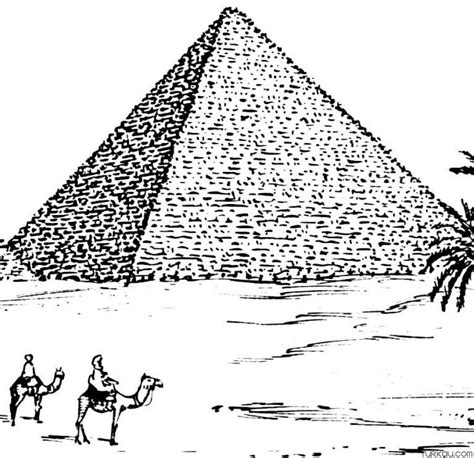 Egyptian Pyramids Coloring Page Turkau