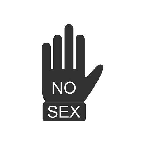 ไอคอนสีดำบนพื้นหลังสีขาว No Sex Hand Sign Vector Eps Ai Uidownload